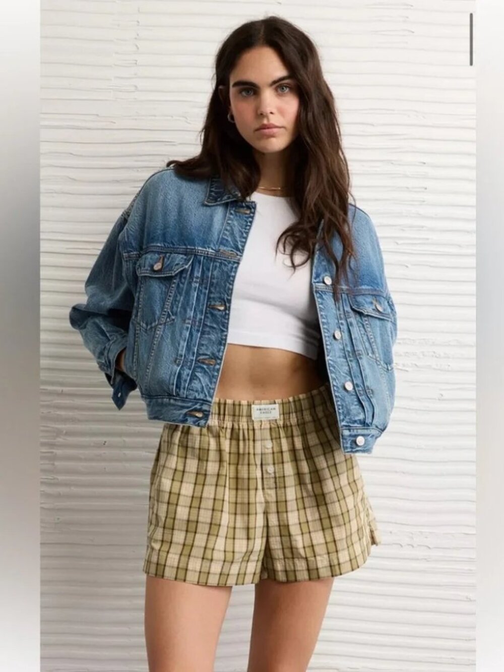 AE Plaid Cotton Polin Boxer Shorts NWT!